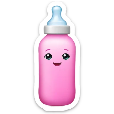 baby bottle pink sticker