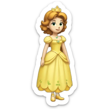 Princess daisy standing  sticker