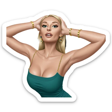 blonde beauty with jewelry sticker