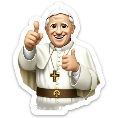 Pope Francis thumbs up sticker