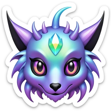 Edgy gothic complex iridescent aesthetic-scenery-Fakémon-creature sticker