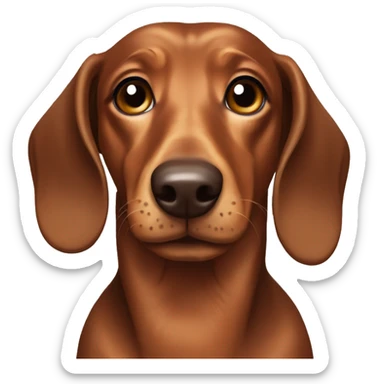 Dachshund dog brown  sticker