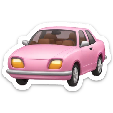 Car de cerdito con corazones   sticker