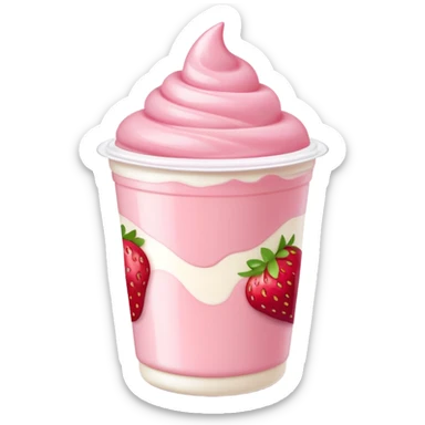 strawberry yogurt cup sticker