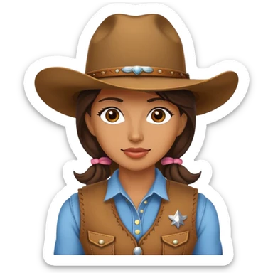 Cow girl sticker