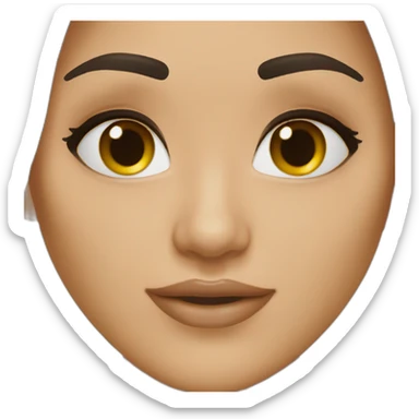 pretty-woman-straight-dark-hair-hazel-eyes sticker