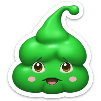 Green poop sticker