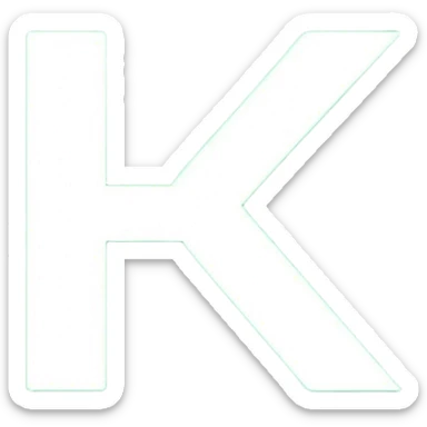 “K” on a green square sticker