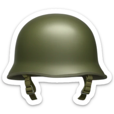 broked military helmet sticker