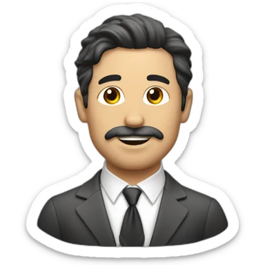 Hombre con traje y cabeza de rana sticker