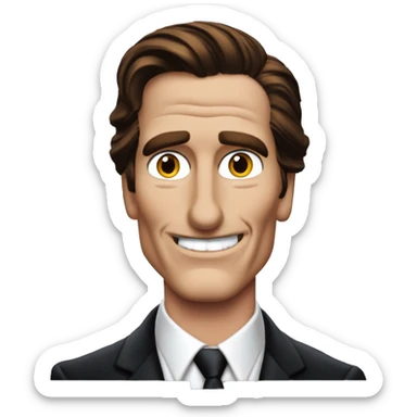 Patrick Bateman Christian bale Donald Duck Disney sticker