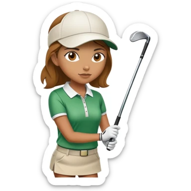 sorayama girl golfing sticker