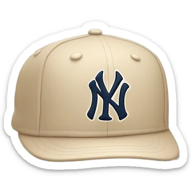 A Yankees cap un a beige color  sticker