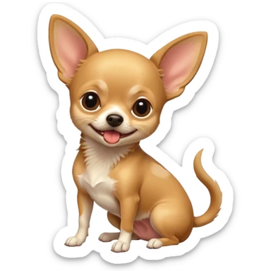 Chihuahua mordiendo la cola sticker