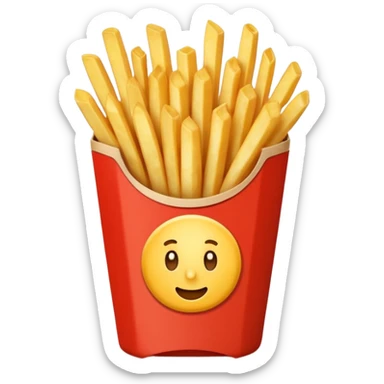 french fries without smiley sticker