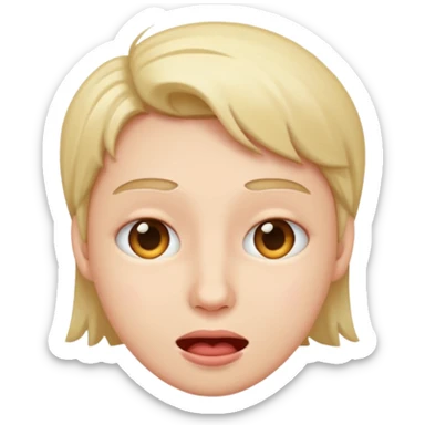 Blew face mewing sticker