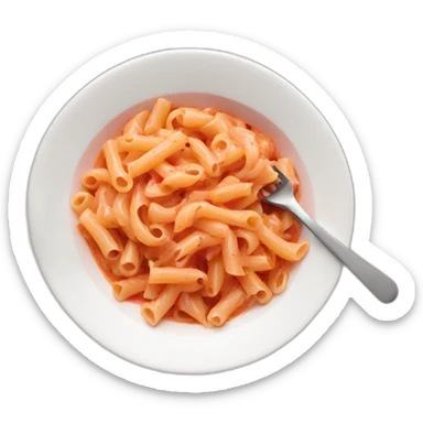 Eating pink sauce pasta sticker