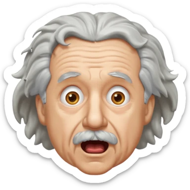 Einstein is shoked sticker