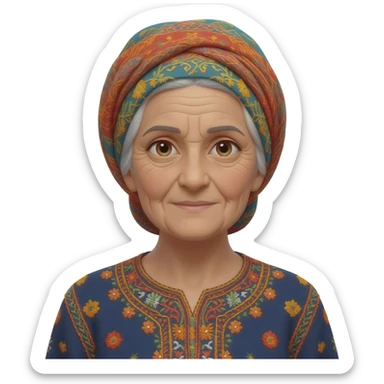 Grand mère voilée arabe sticker