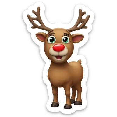 Red Nosed Reindeer sticker