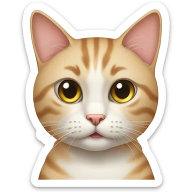 cat deprimido porque le debe al SAT sticker