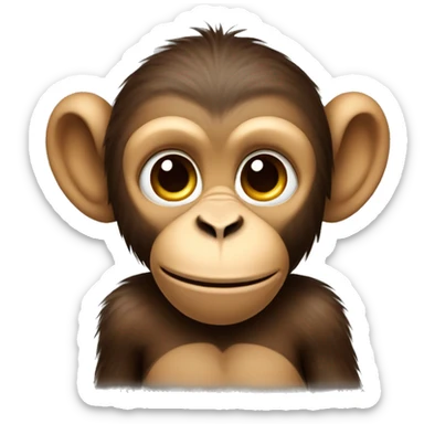 monkey with peace sign sticker