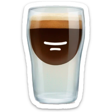 Americano in glass sticker
