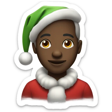 Merry Christmas black man sticker