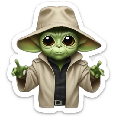 michael jackson in thriller as baby yoda sticker