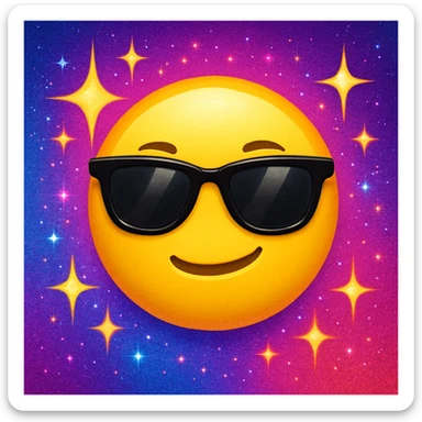 slay emoji with sparkles sticker