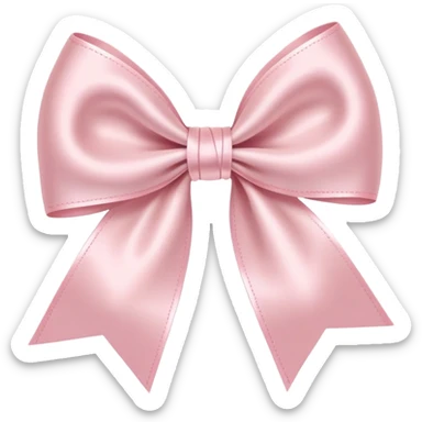 light pink bow on light pink bow sticker