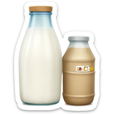 milk in bottle sticker