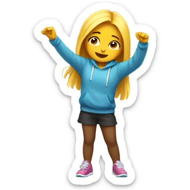 girl doing a dab sticker