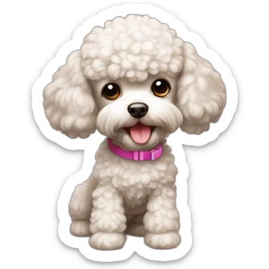 Little toy poodle sticker