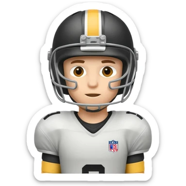 Football player with a seatbelt on them sticker