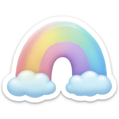 pastel rainbow  sticker