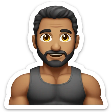 Arabic man bodybuilder  sticker
