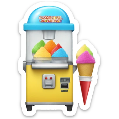 Snow cone machine sticker