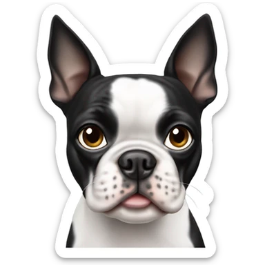 Boston terrier dog named Elvis  sticker