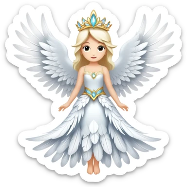 Un ganso disfrazado de hada sticker