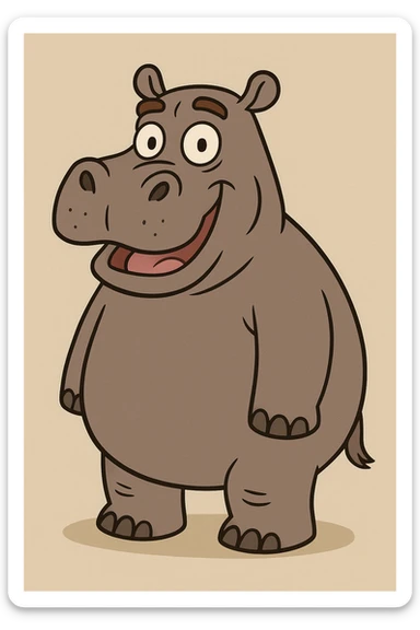 Hippopotamus sticker