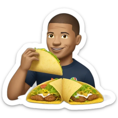 Mbappé qui mange un tacos sticker