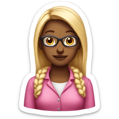 Pink software engineer women sticker