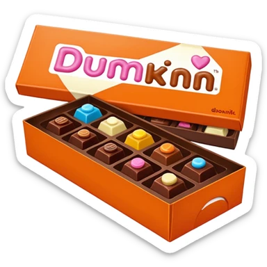dunkin box of chocolates sticker