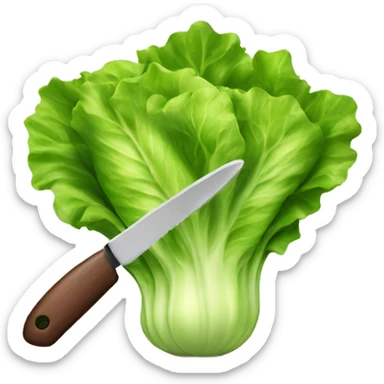 lettuce with a knife sticker