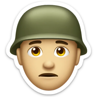 sad soldier unhappy cry sticker