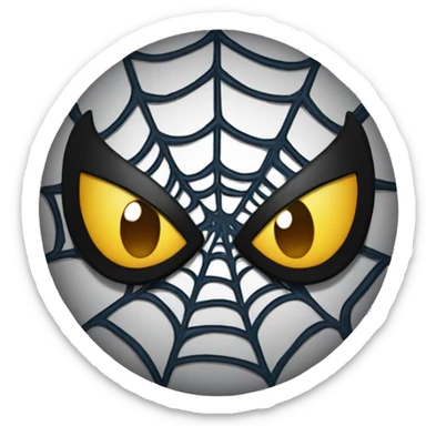 Spiderman face  round sticker
