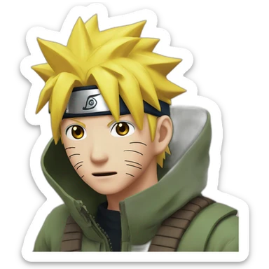 Naruto qui fait un câlin a sqkurq sticker