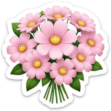 pale pink flower bouquet  sticker