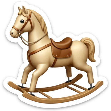 beige Rocking Horse sticker